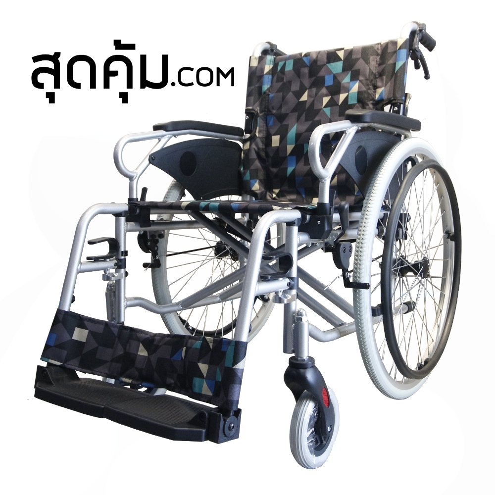 รถเข็นสำหรับผู้ที่เป็นอัมพฤกษ์ครึ่งซีกหรือผู้ที่ใช้แขนได้ข้างเดียว ล้อใหญ่ 24 นิ้ว รุ่น 908LA